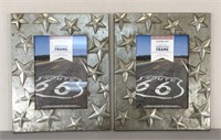 Galvanized Tin Picture Frames w/Embossed Stars