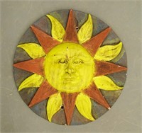 Plaster Sun Wall Plaque