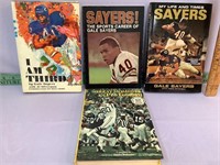 Gale Sayers signed book lot Bears