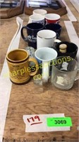Mugs, shot glasses, salt & pep shakers