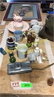 Mugs, salt & pep shakers, ceramic pitcher/bowl