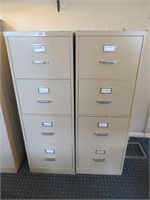 2-four drawer file cabinets
