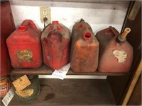 4 Plastic Gas Cans