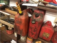 2 Large Plastic Gas Cans