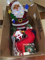 Box of Holiday Christmas Decorative Items