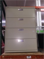 4 Drawer Metal Lateral File Cabinet w/Key