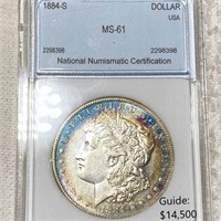 1884-S Morgan Silver Dollar NNC - MS61