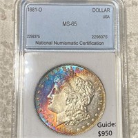 1881-O Morgan Silver Dollar NNC - MS65