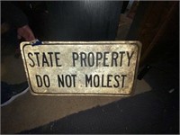 State Property Metal Sign