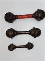 3 Bronze Baby Rattles