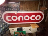 Conoco Plastic Lighted Sign-Single Sided