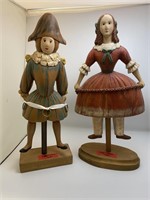 Pair of Wood Doll Decor