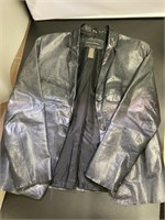 Vintage Banana Republic Black Leather coat with we