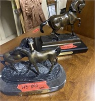 2 Bronze Horse Statues