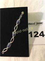 Monet Lapis/Silver Set Bracelet