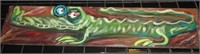 Alligator Painting on Wood 44" L