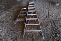 2 wood step ladders, 4' & 8'