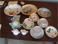 Asst. plates, Cream & Sugar, cups & saucers