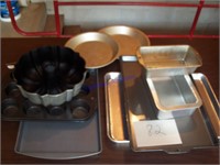 Cookie sheets, pie pans, bread pans, muffin, etc