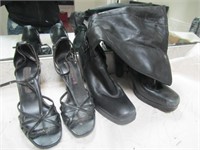 2 Pairs of Boots & Heels Boots Are 8 1/2 & Rough