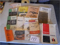 Operators manuals, JD, Case, NI, '62 Chevy,