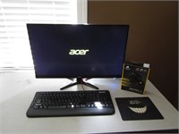 Acer Monitor, Corsair Gaming Mouse, Keyboard