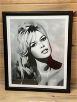 Brigitte Bardot Black & White Print Framed