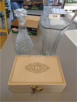 Jewelry Box; Decanter; Vase
