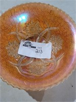 Carnival Glass Bowl with flowers