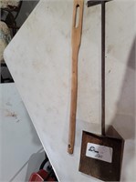 Small shovel and wooden stick