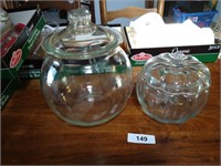 Pumpkin Glass Jar & Other Large Glass Jar