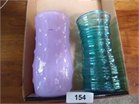 (2) Glass Vases