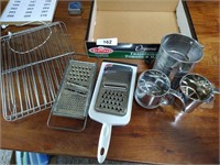 (3) Sifters; 2 Cheese Graters & Cooking Racks