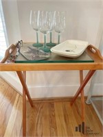 Barware with Tray Table