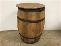 Wood barrel w/ metal bands
