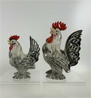 Vintage rooster set