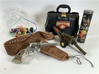 Lot of vintage toys w/ cap gun