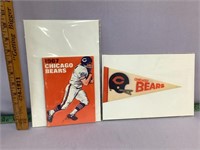 Vintage 1967 Chicago Bears team program & mini