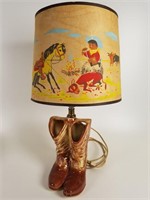 McCoy pottery cowboy boots lamp