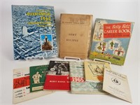 Army recipes, Boy Scouts & misc books