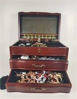 Jewelry box with sterling, semi-precious, etc