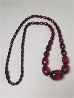Cherry Amber beaded necklace