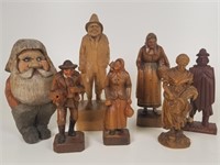 Carved wooden statues