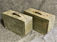 WWI Ammo cans/ boxes, Both still have leather