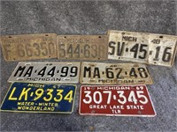 Nice collection of vintage license plates with