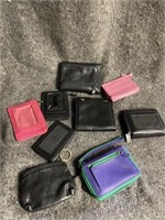 Lot  Of 9 Smaller Wallet And Card Holders