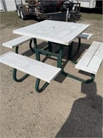 Four bench picnic table top is 38” x 38” great