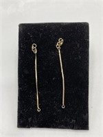 14 karat gold earring back’s with Dingaling chain