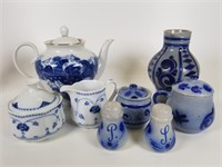 Blue & white china and pottery