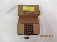 2 Boxes of 50  of  45 Caliber Bullets